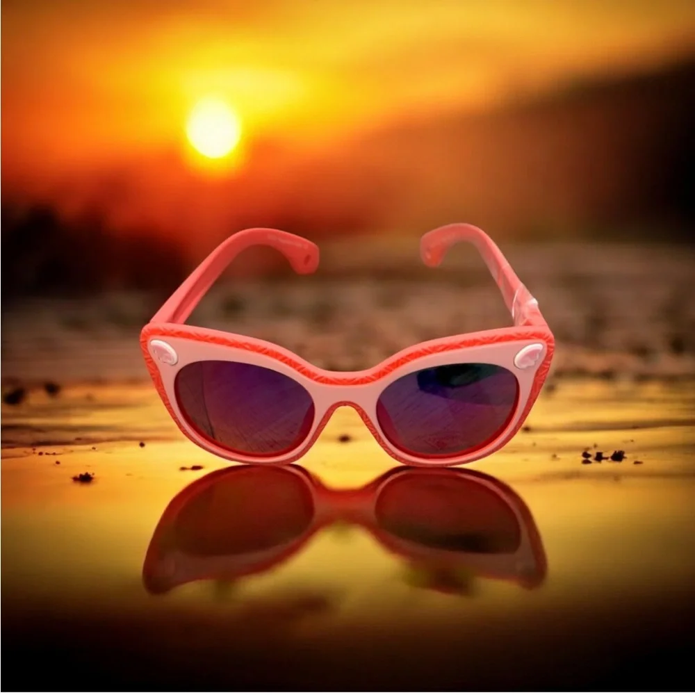 DUCO TPEE POLARIZED SUNGLASSES FOR KIDS RUBBER FLEXIBLE FRAME UV PROTECTION